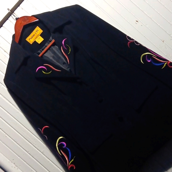 PSALMS: CIV LADIES COLORFULLY EMBROIDERED LUX BLAZER - Picture 14 of 16